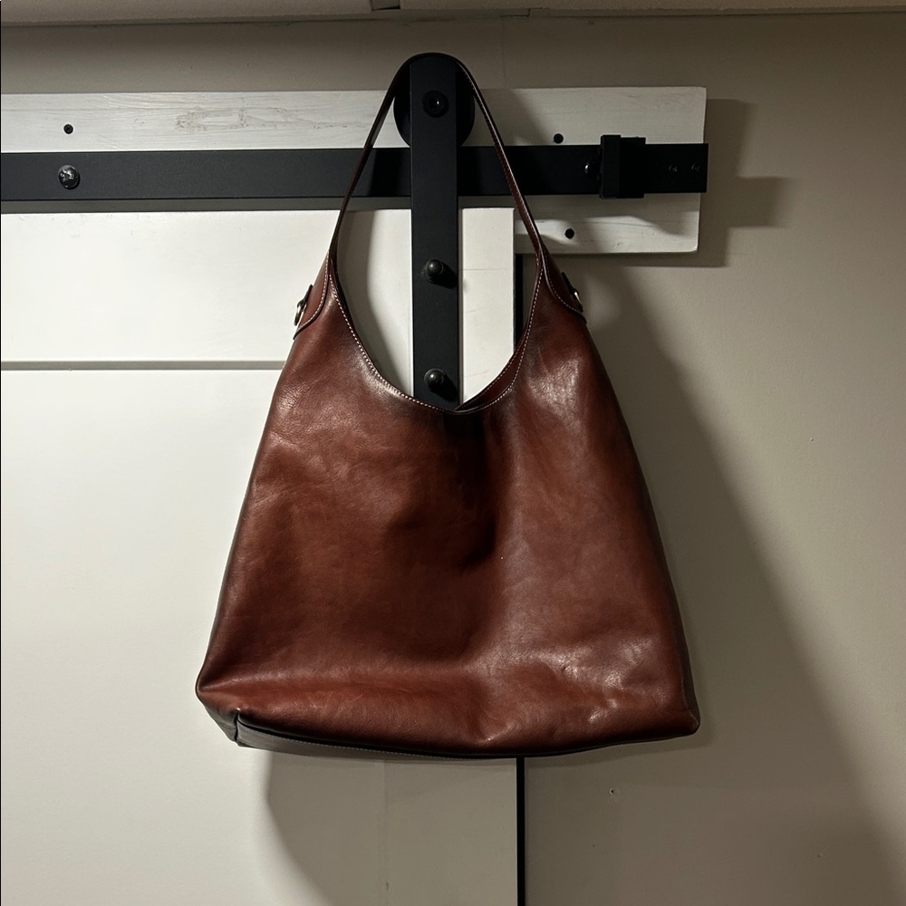 Sophisticated Brown Leather Tote by Cavalcanti - Picture 3 of 6